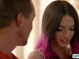 Ts Natalie Stone blowjob stepbros bigcock and anal barebacked